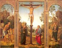 Perugino, Pietro - The Crucifixion with the Virgin and Saints